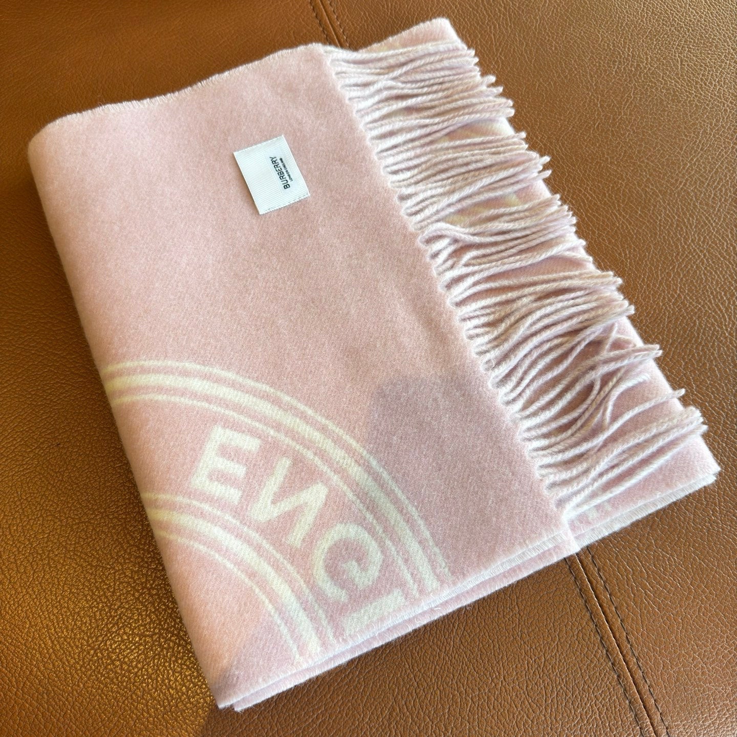 BBR Long Scarf 17CM Pink Calico Cashmere 150403