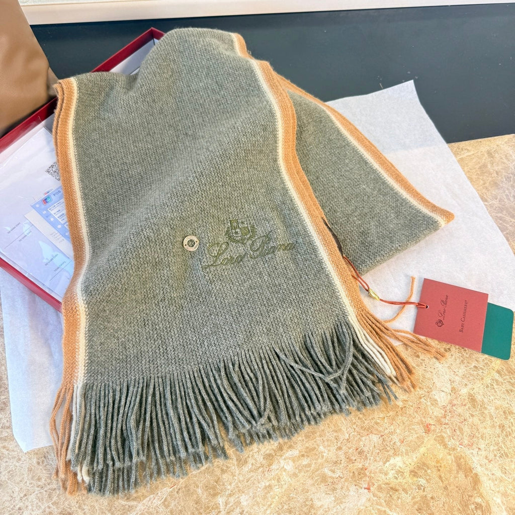 Loro Piana Long Scarf Thyme Cashmere 150405