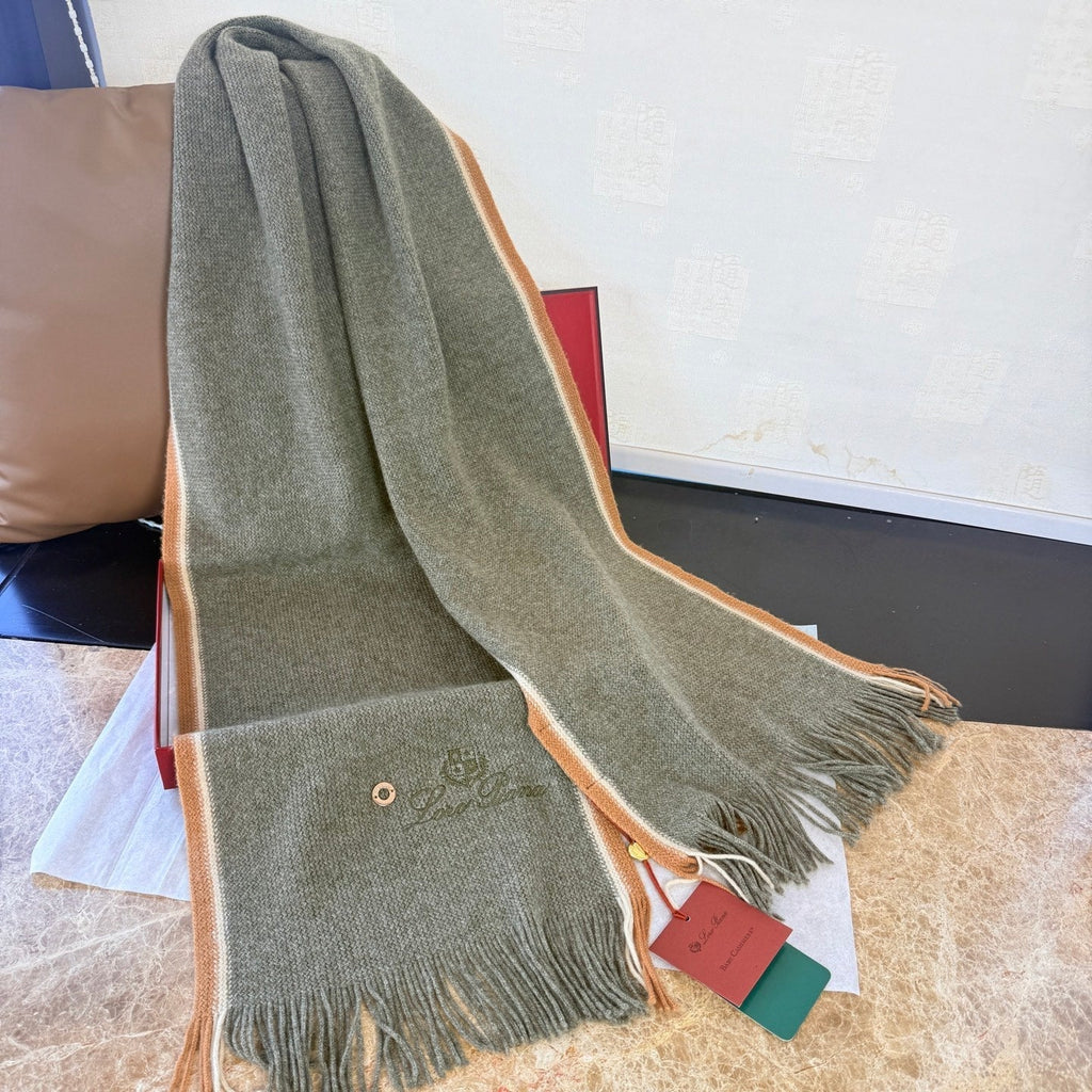 Loro Piana Long Scarf Thyme Cashmere 150405