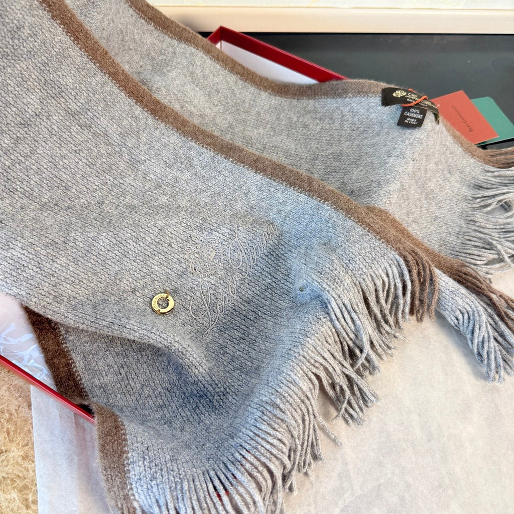 Loro Piana Long Scarf Grey Cashmere 150407