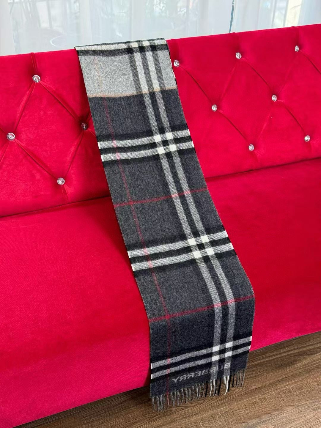 BBR Long Scarf 170CM Grey Cashmere 150411