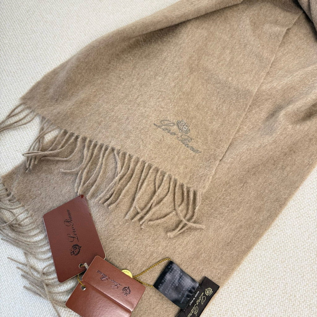 Loro Piana Long Scarf Taupe Cashmere 150415