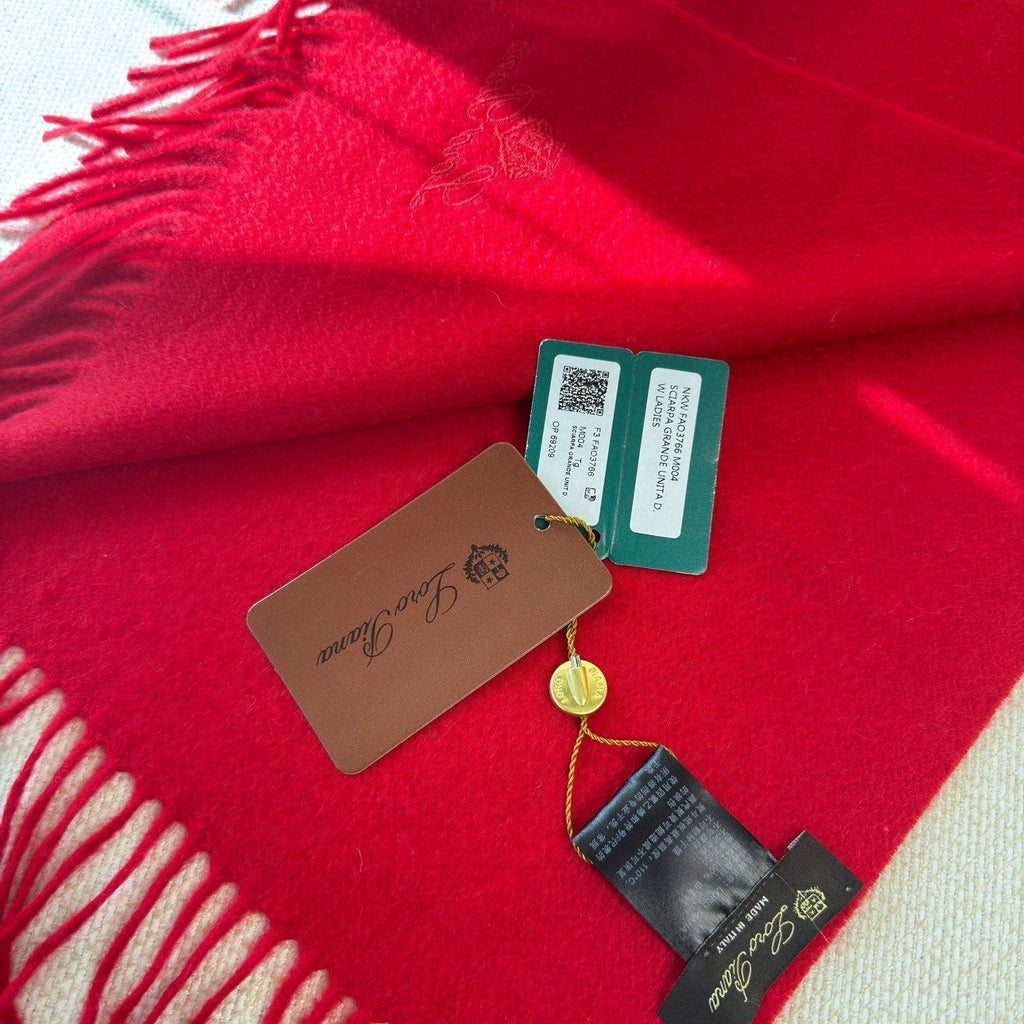 Loro Piana Long Scarf Red Cashmere 150416