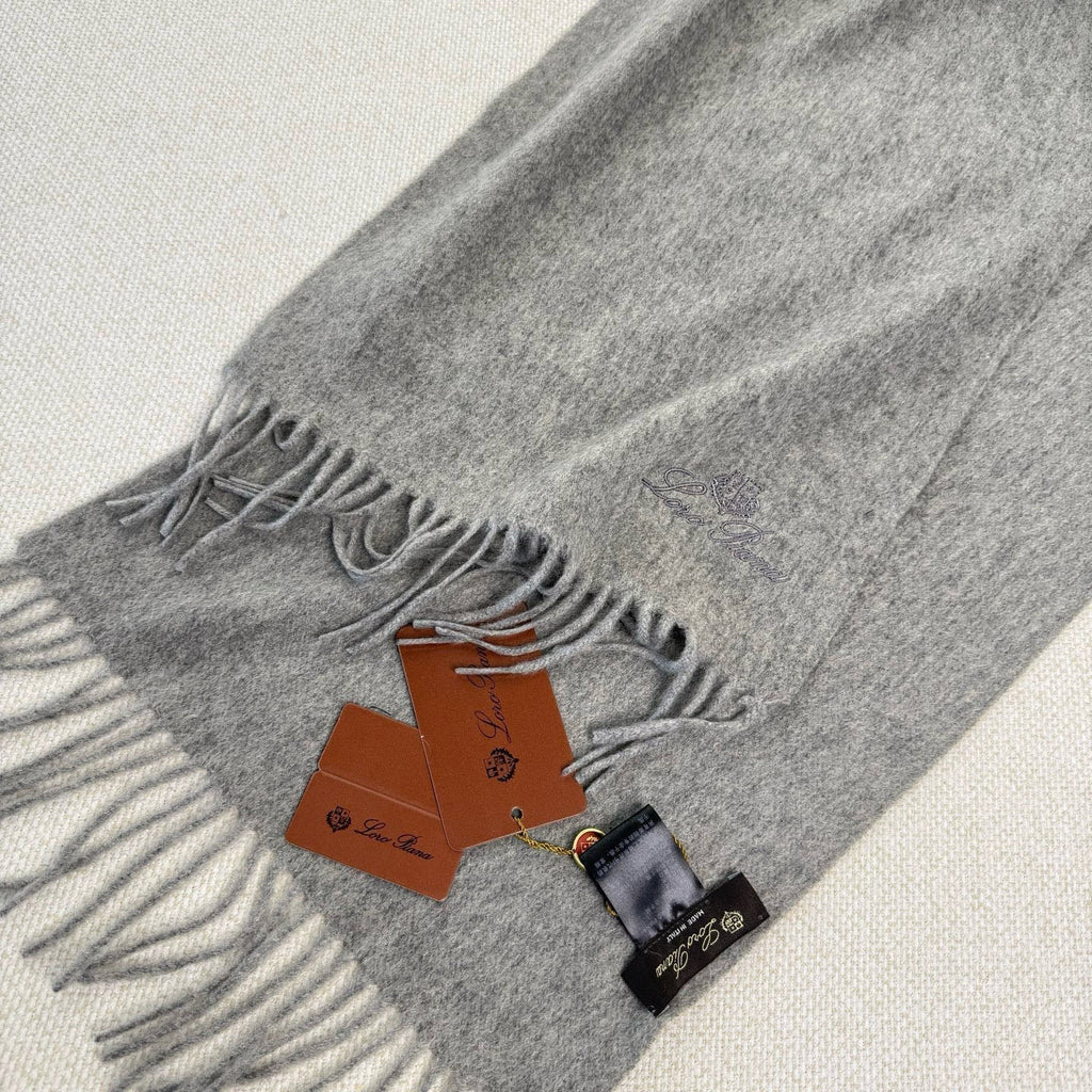 Loro Piana Long Scarf Grey Cashmere 150417