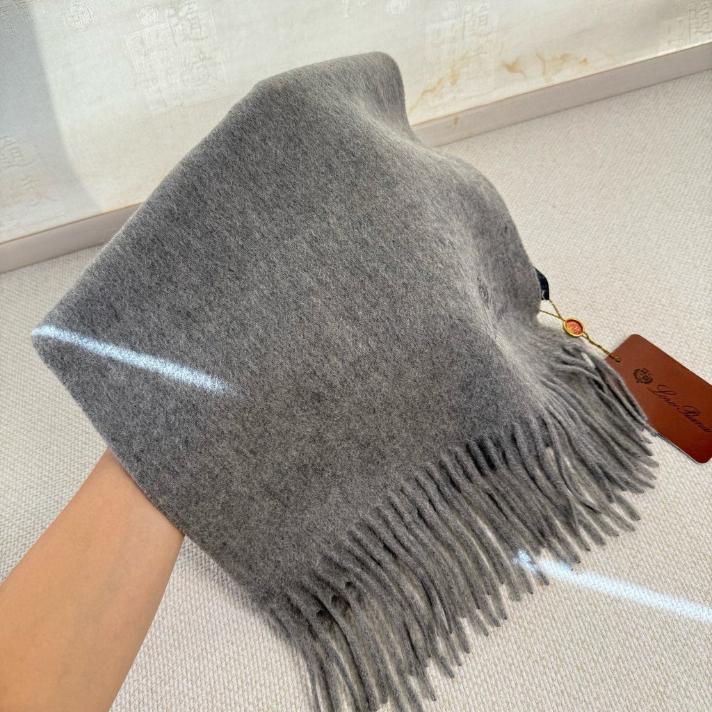 Loro Piana Long Scarf Grey Cashmere 150417