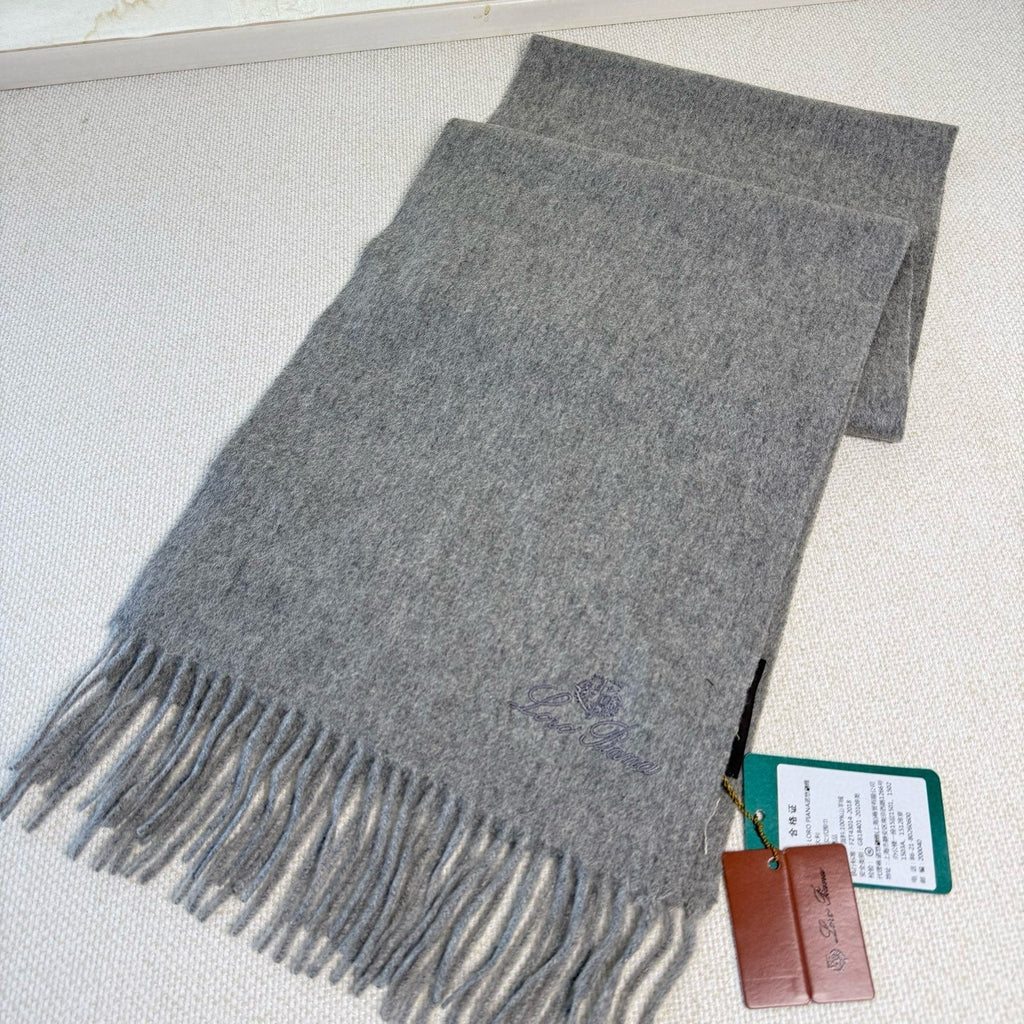 Loro Piana Long Scarf Grey Cashmere 150417