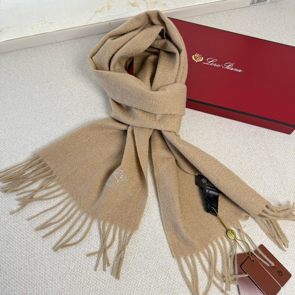 Loro Piana Long Scarf Beige Cashmere 150418