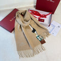 Loro Piana Long Scarf Beige Cashmere 150418