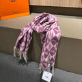 Scarf Cashmere 180 CM In Purple Pink Fine Wool  290423