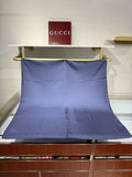GG Fringe Scarf 90x90 Navy Blue Silk Twill 203985