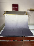 GG Fringe Scarf 90x90 Grey Colorful Silk Twill 203987