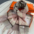 Scarf 180 CM In Light Grey White Mix Light Pink Caro Cashmere