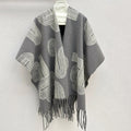 HERMES 25S JACQUARD CAPE COAT 320