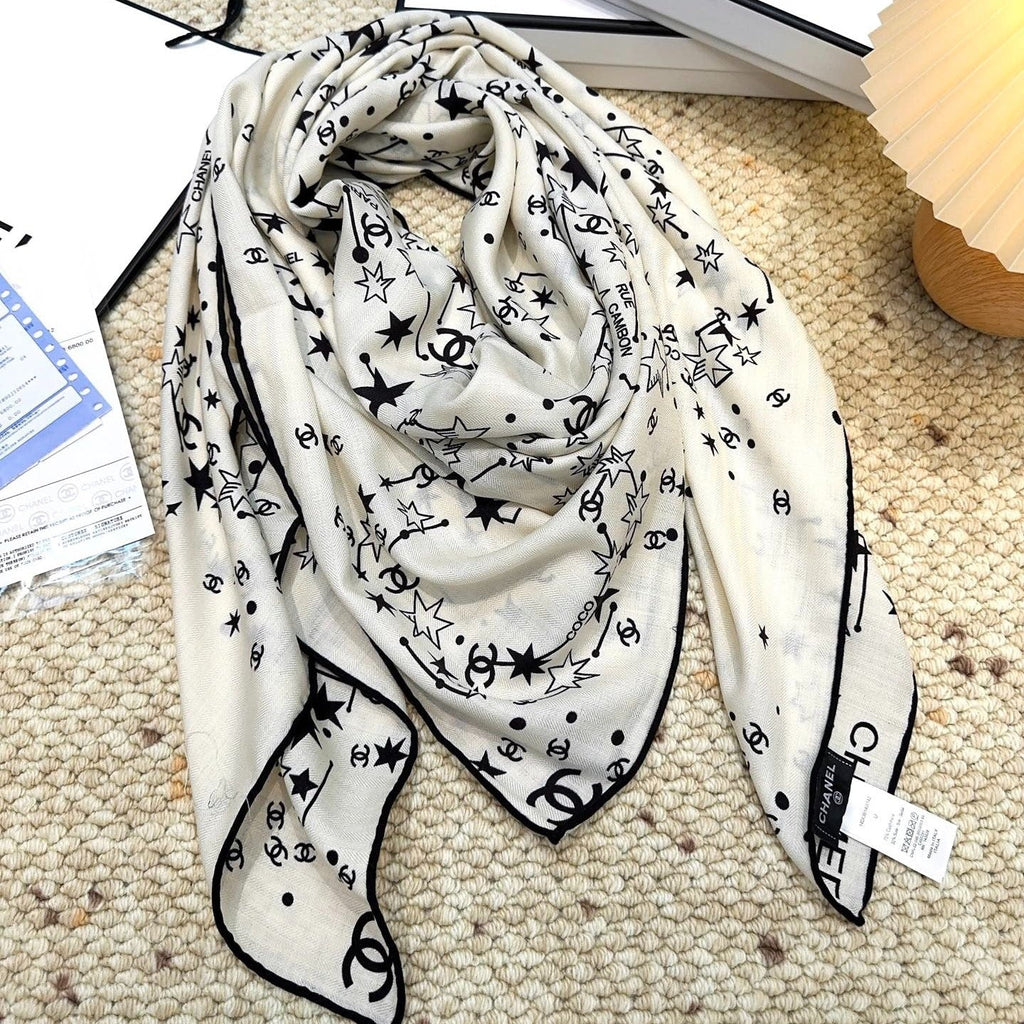 CHANEL 25S SCARF 140 CM IN CASHMERE SILK 943919
