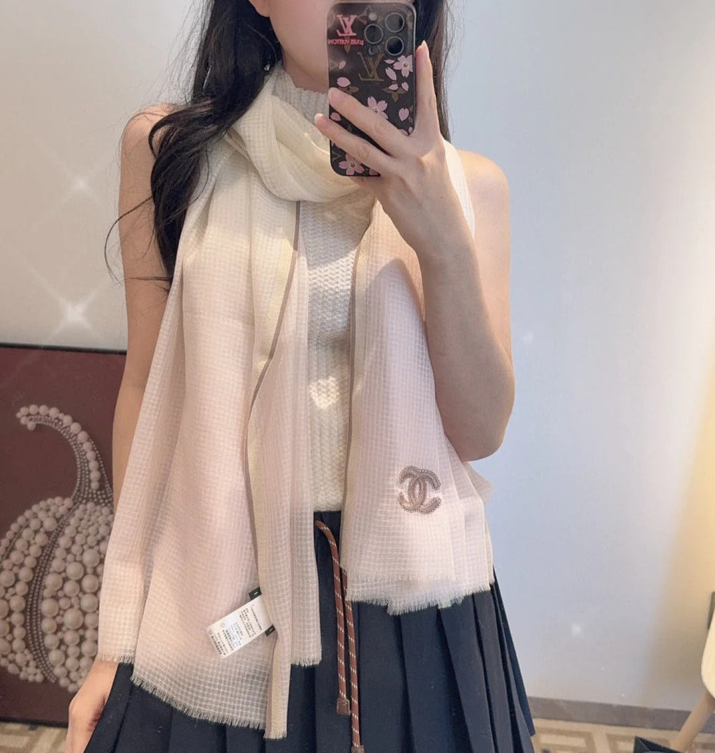CHANEL 25S SCARF 200 CM IN CASHMERE 942960